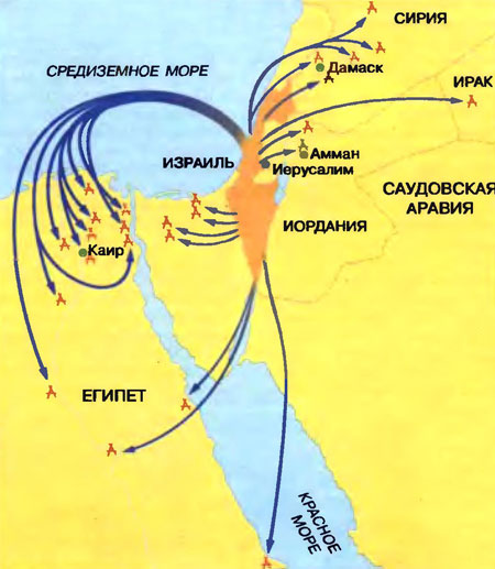 Израильская карта боевых действий